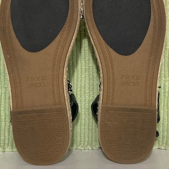 Frye & Co. Womens Kole Asymmetrical Black/White Strap Espadrille Sandals SZ 6.5M - Picture 10 of 11